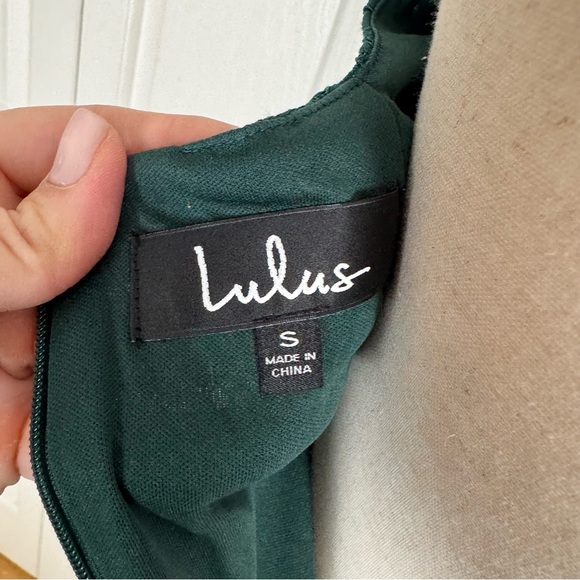 Lulu's Green Lace Maxi Dress - Picture 6 of 14